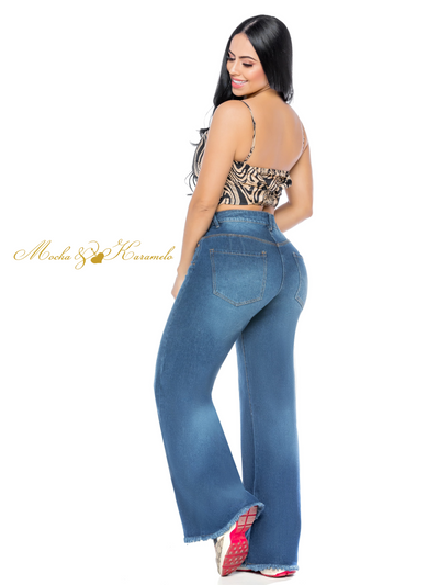 Smooth Talker- 8058 Maxing & Relaxing Slouchy Jeans- Medium Blue Wash