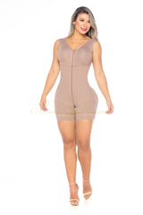 STAGE 2/3- Hourglass Full Coverage Mid Thigh BBL Shaper Front Zipper