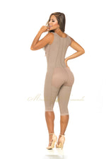 Hourglass Thick Strap Knee Length Shaper Front Zipper